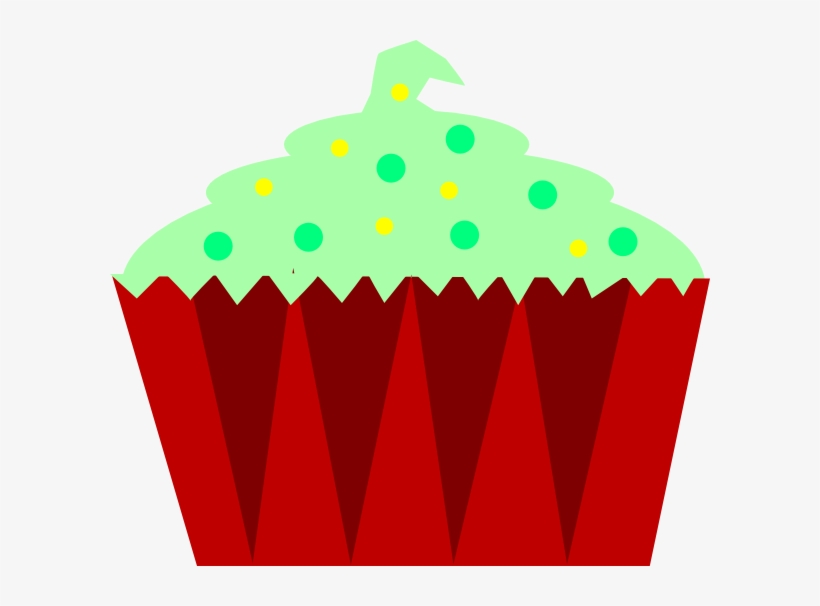 Christmas Cupcake Clip Art At Clker - Cartoon Christmas Cupcakes Transparent, transparent png download