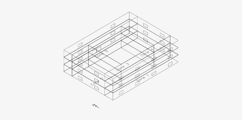 Isometric View Of The Office Building Model - Line Art, transparent png download