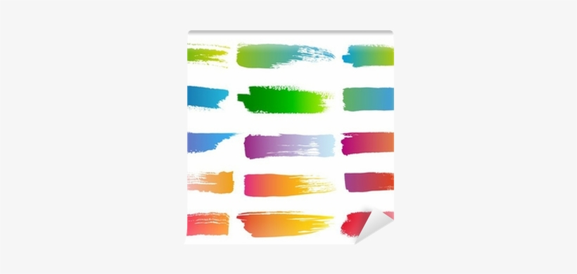 Watercolor Brush Strokes, Vector Set Wall Mural • Pixers® - Color, transparent png download