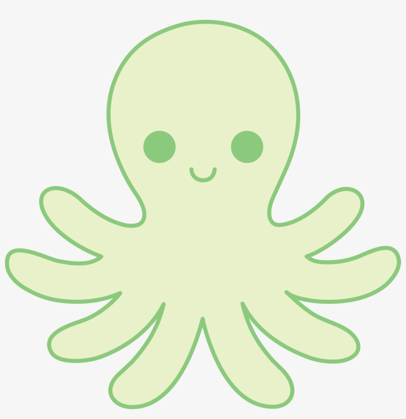 Green Clipart Octopus - Green Octopus, transparent png download