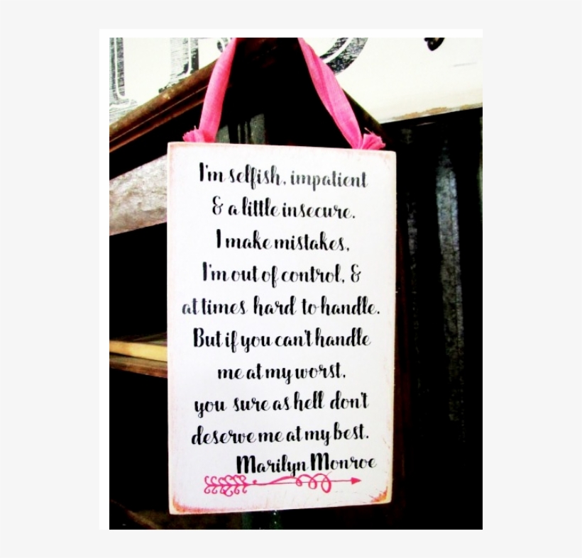 Sassy Marilyn Monroe Wooden Sign - Marilyn Monroe, transparent png download