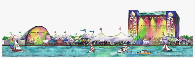 Drawing Of The Great South Bay Music Festival Courtesy - Great South Bay Music Festival, transparent png download