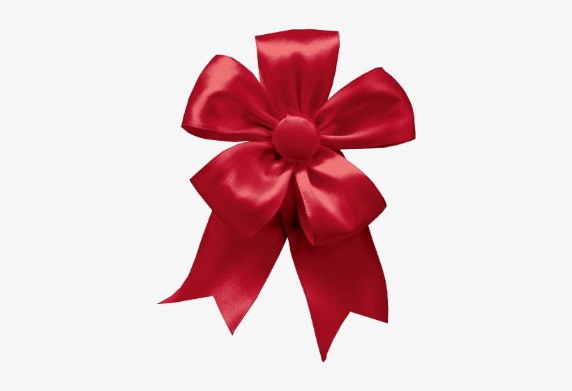 Caspari Solid Red Christmas Ribbon Bow - Satin, transparent png download