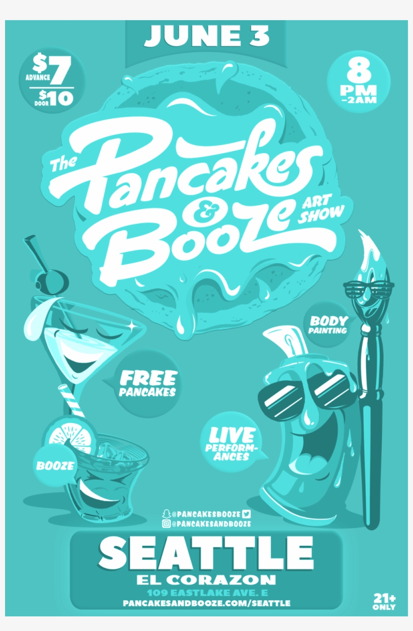 Pancakes & Booze Art Show - The Funhouse, transparent png download