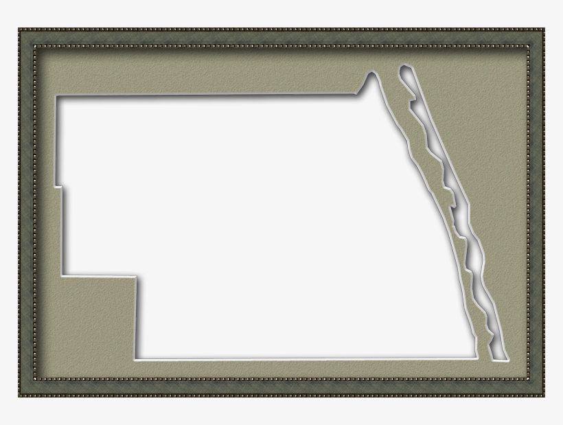 A Map Of Indian River With A Museum Style Picture Frame - Picture Frame, transparent png download