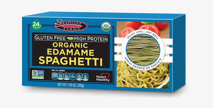 Edamame Pasta Is Not Made From White Flour - Seapoint Farms - Edamame Spaghetti - 7.05 Oz., transparent png download