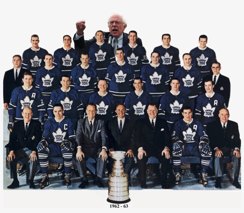 Bernie Sanders With Toronto Maple Leafs2 - Toronto Maple Leafs 2017 Team, transparent png download