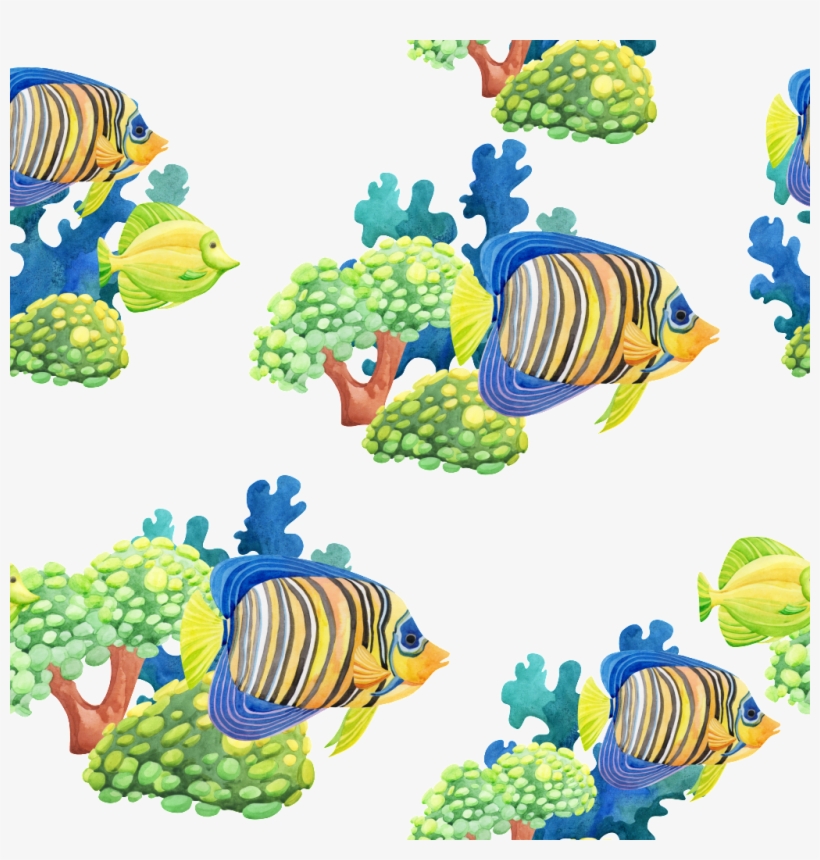 Hand Drawn Western Pacific Coral Reef Sea Background - Sea, transparent png download