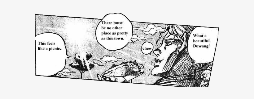 There Must Be No Other Place As Pretty As This Town - Jojo's Bizarre Adventure Chew, transparent png download