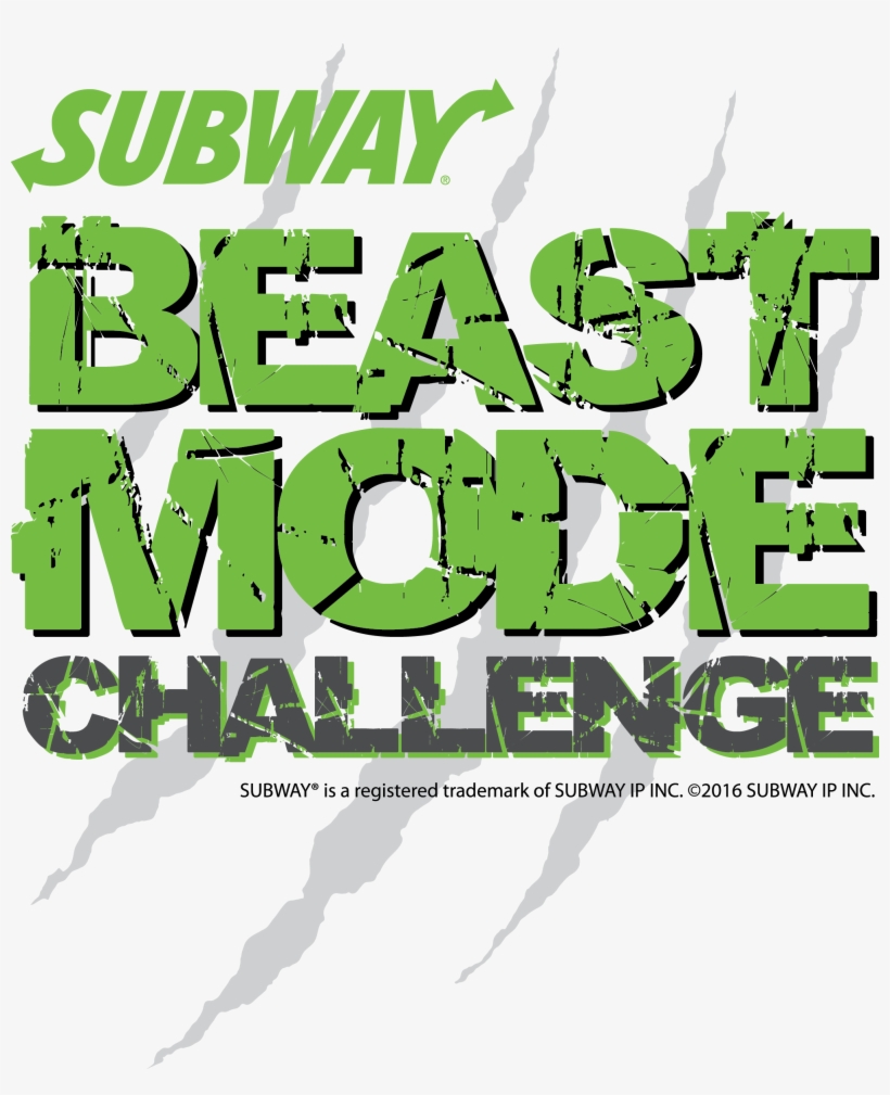 Beast Mode Challenge - Subway, transparent png download