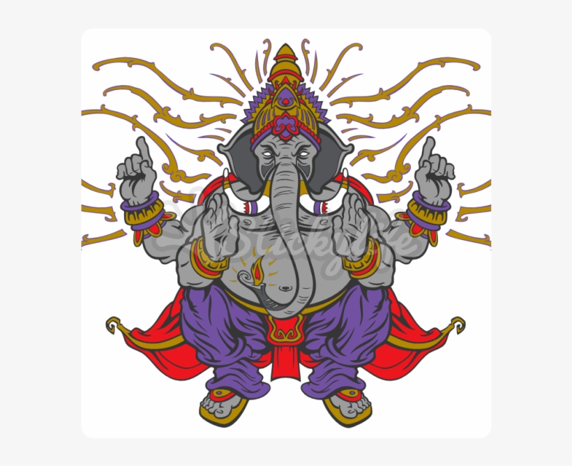 Lord Ganesh Static Cling - Ganesha Tote Bag, Adult Unisex, Natural And Hunter, transparent png download
