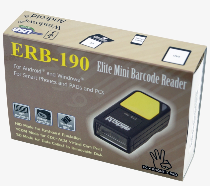 Erb-190 1d 2d Hid Vcom Barcode Scanner Box - Camera Battery, transparent png download