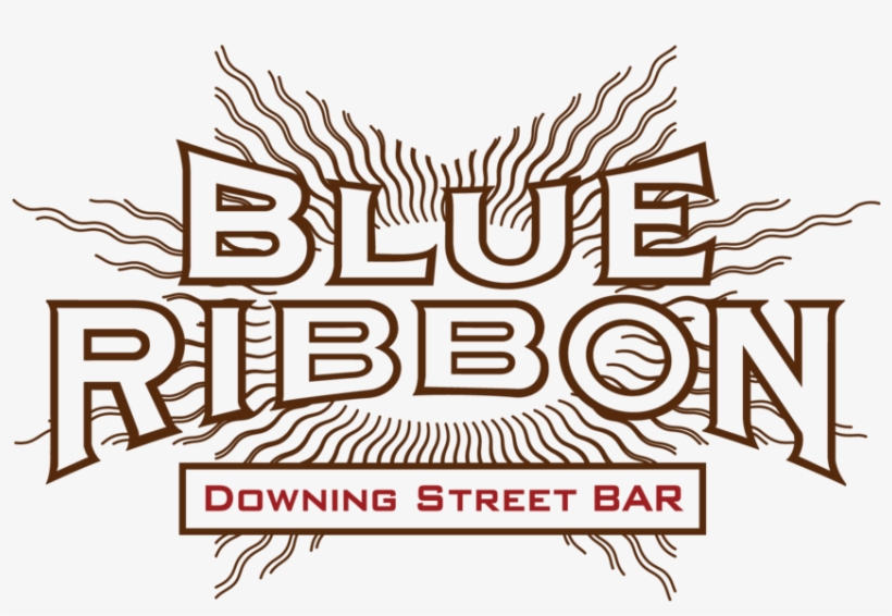 Blue Ribbon Downing Street Bar Bromberg Bros - Graphic Design, transparent png download