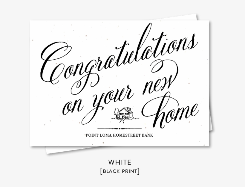 - - Congratulations New Home Cards Black And White, transparent png download