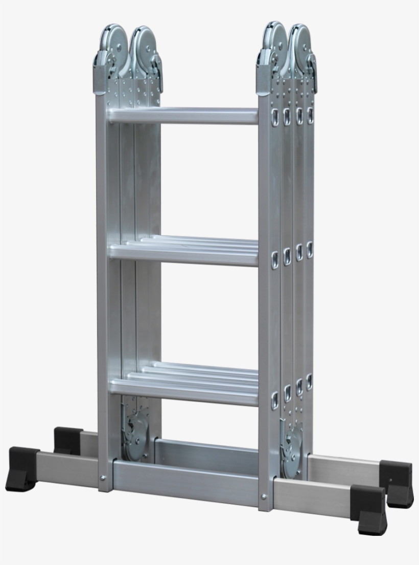 Multi Folding Ladder With Platform - Ladder, transparent png download