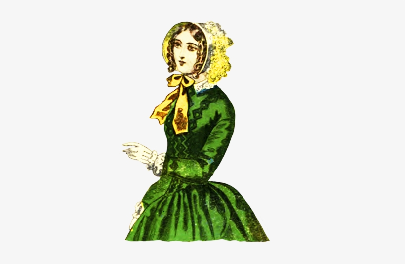 Victorian Woman With Bonnet 1838, Victorian Hat Clipart - Victorian Woman On Transparent, transparent png download