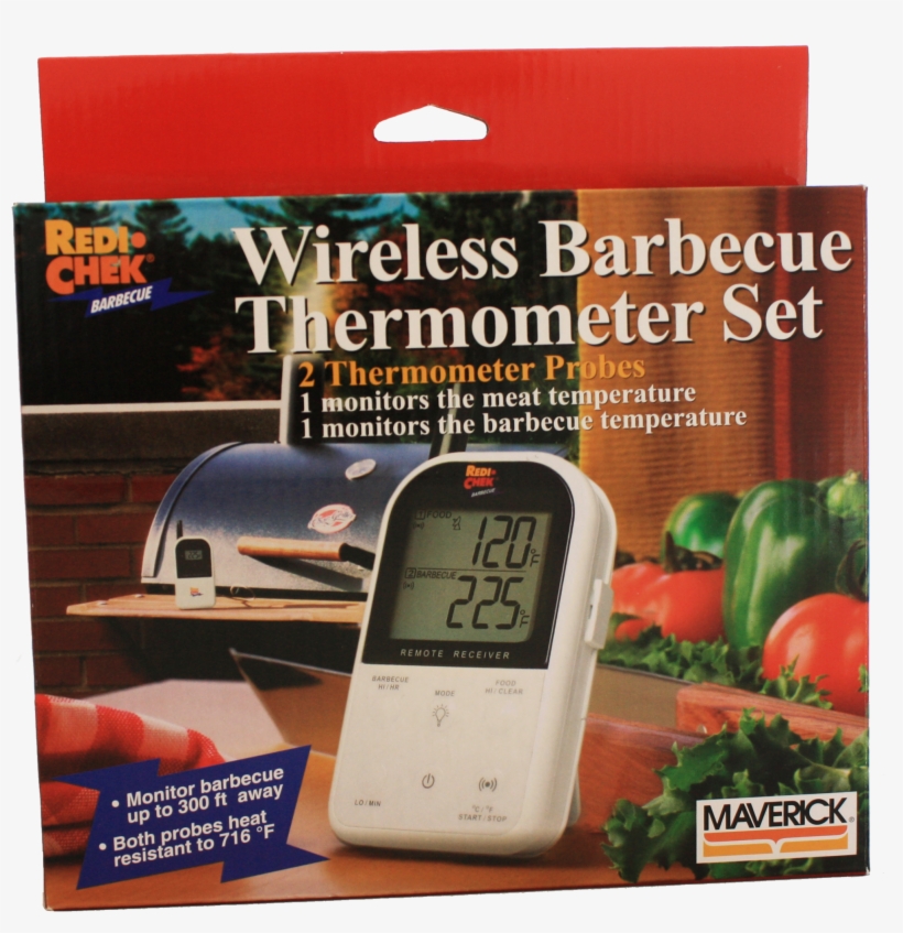 Maverick Wireless Barbecue Thermometer Set Et-732 At - Ivation Long Range Wireless Thermometer W/ Spare Probe, transparent png download