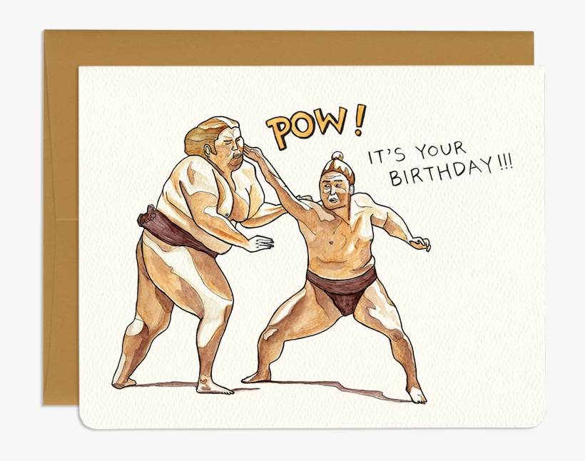 Sumo Greeting Card - Greeting Card, transparent png download