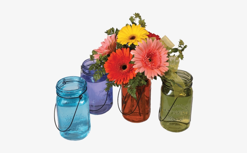 Gerbera Mason Jar - Portable Network Graphics, transparent png download