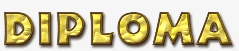 Palabra Diploma Png - Gold, transparent png download