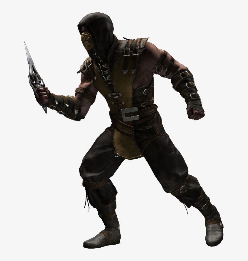 Scorpion Mkx Png Jpg Black And White - Scorpion Mortal Kombat Deception, transparent png download