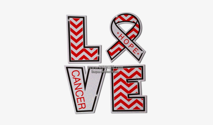Love And Hope For Breast Cancer Ribbon Themed Heat - Breast Cancer, transparent png download