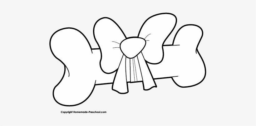 Click To Save Image - Dog Bone With Bow Clipart, transparent png download
