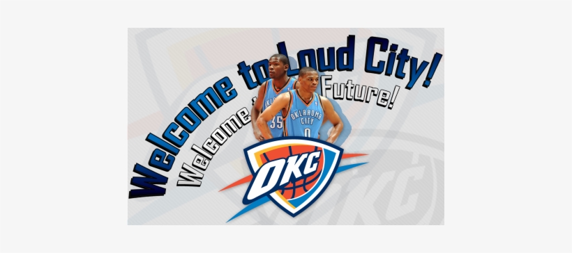 And With Kevin Durant - Fathead Nba Logo Wall Decal Nba Team: Oklahoma City, transparent png download