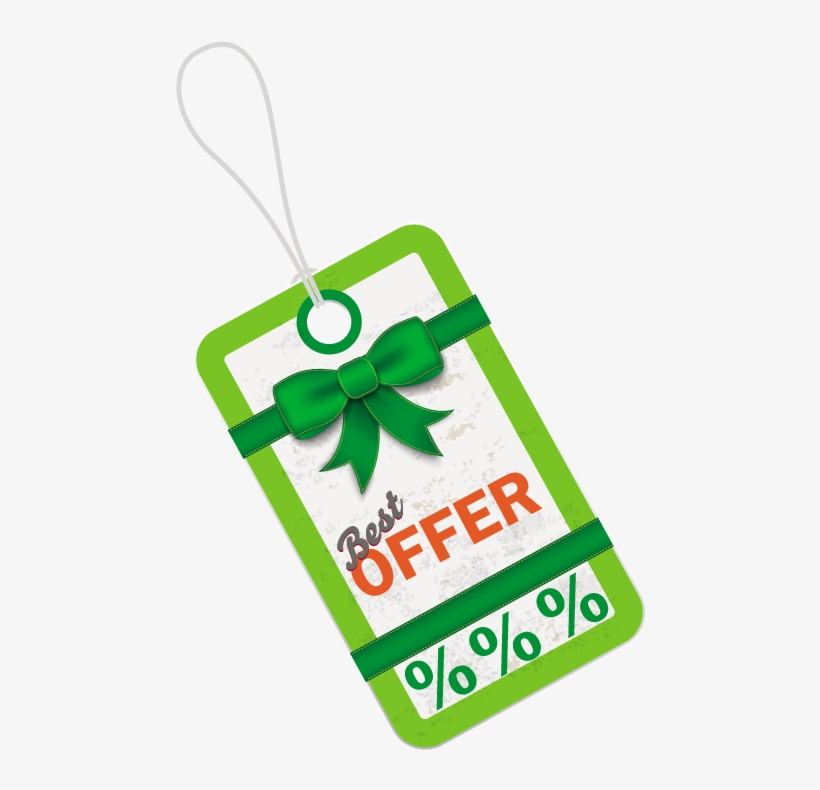 Green Best Offer Hang Tag - Portable Network Graphics, transparent png download