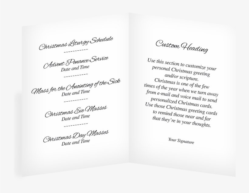 Catholic Christmas Card Catholic Christmas Card Catholic - Christmas Day, transparent png download