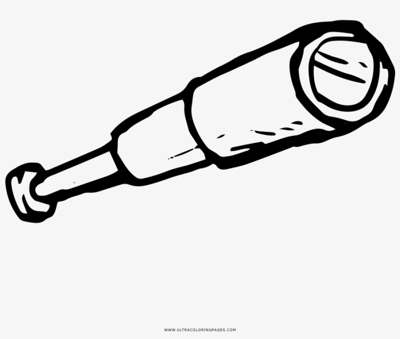 Spyglass Coloring Page - Binoculares De Piratas Para Colorear, transparent png download