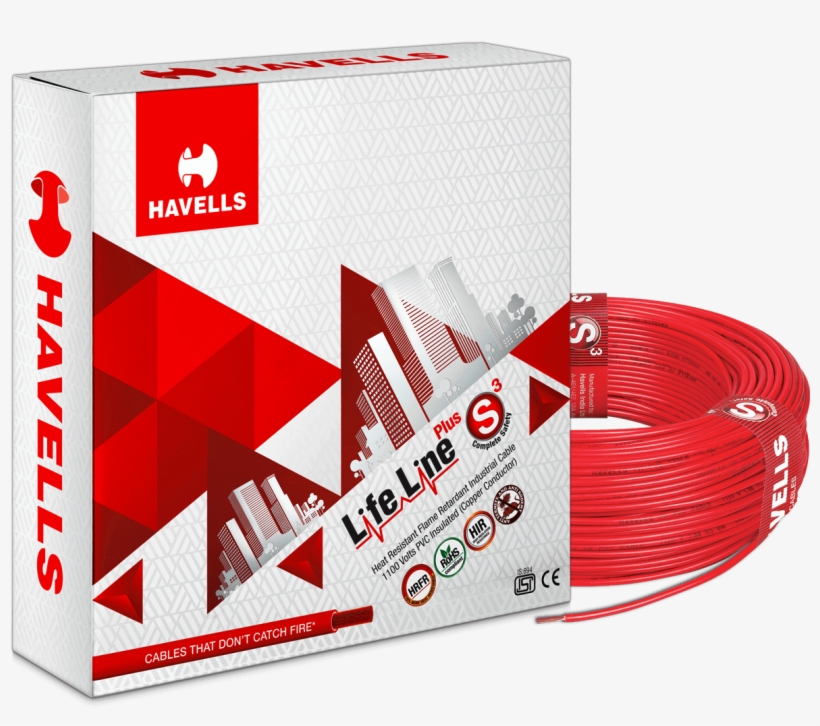 Life Line Plus S3 Hrfr Cables - Havells Cable, transparent png download