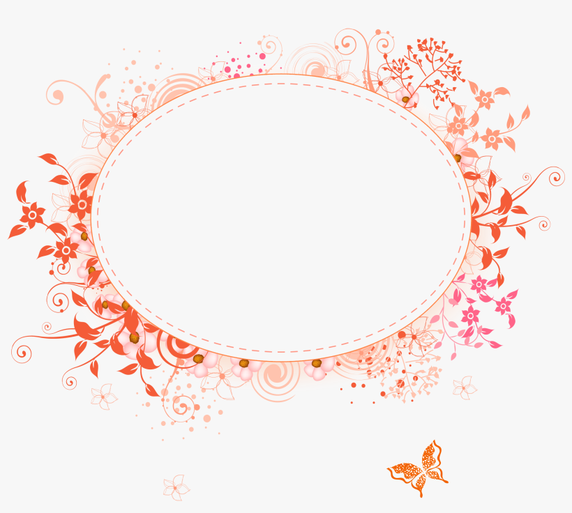 Orange Frames Transparent - Oval Frame Pink Png, transparent png download