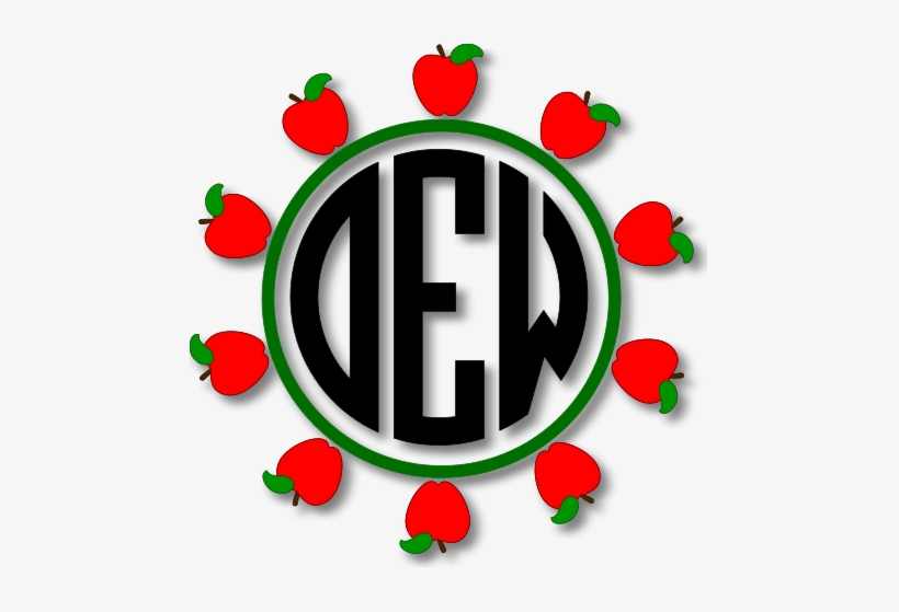 Monogram Frame - Apples, transparent png download