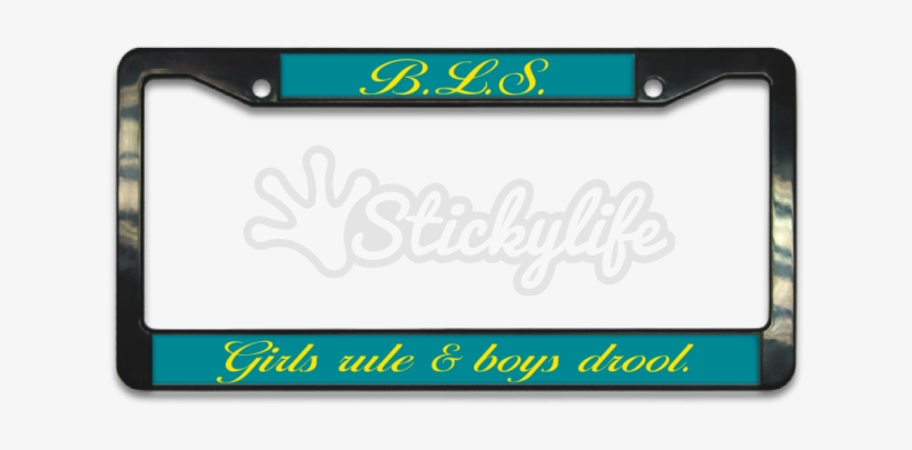 Monogram Plastic License Plate Frame - Vehicle Registration Plate, transparent png download