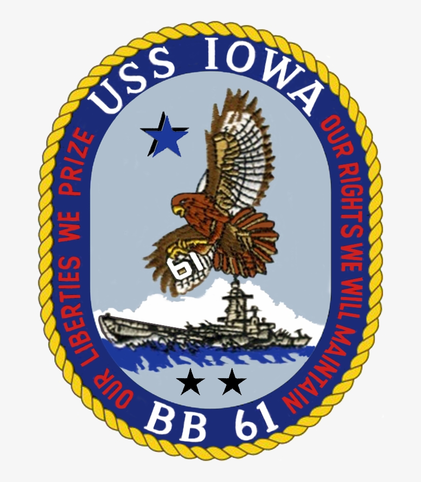 Uss Iowa Coa 2 - Uss Iowa Logo, transparent png download