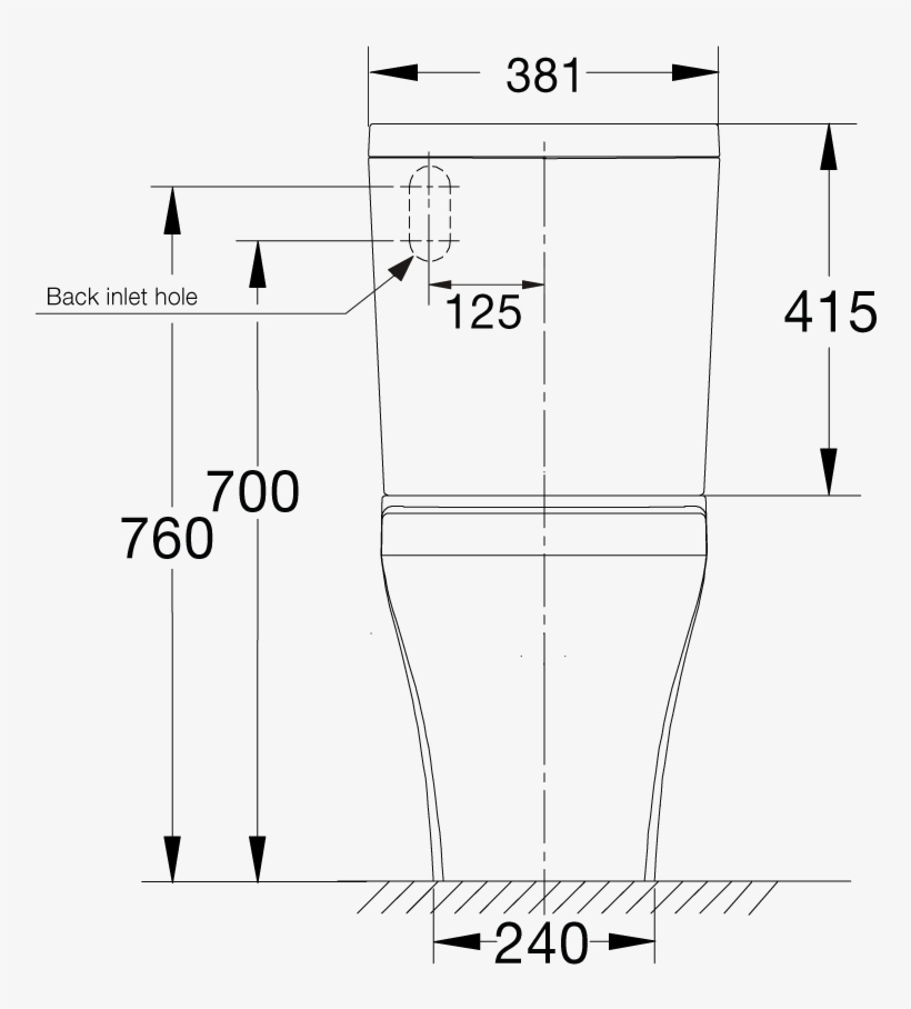 American Standard Cygnet Cc Btw Back Inlet Toilet Suite - Toilet, transparent png download