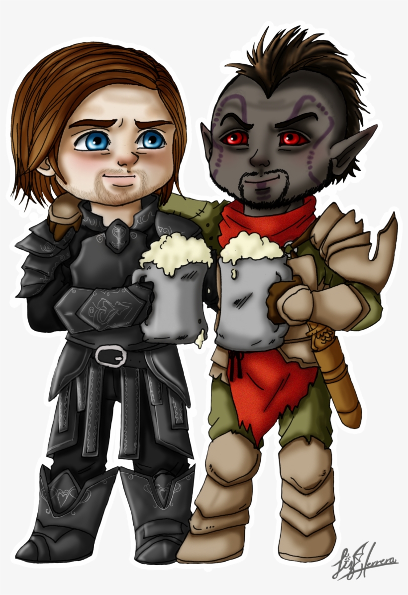 #ale #cheers #companions #friends #skyrim #dovahkiin - Cartoon, transparent png download