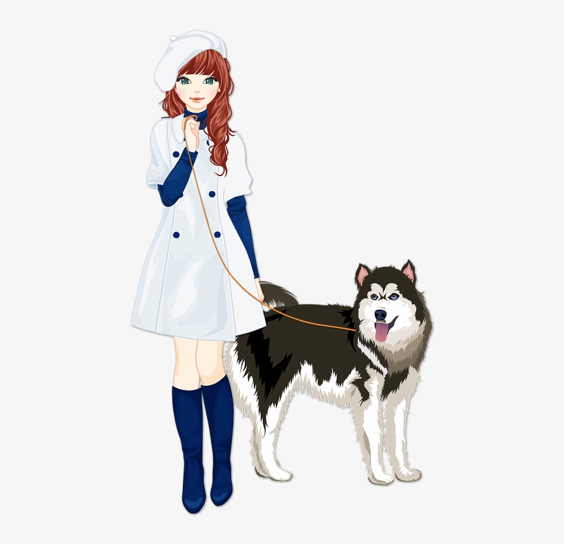 Walking The Dog Png Hd Transparent Walking The Dog - Girl And Dog Png, transparent png download
