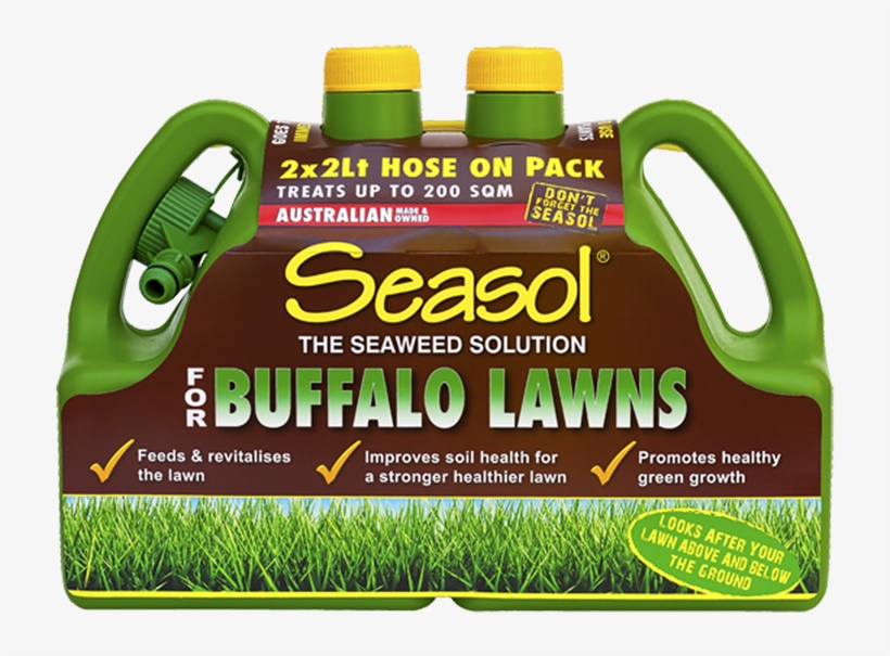 Seasol 2l Buffalo Lawn Fertiliser Twin Pack - Bunnings Sir Walter Fertilizer, transparent png download