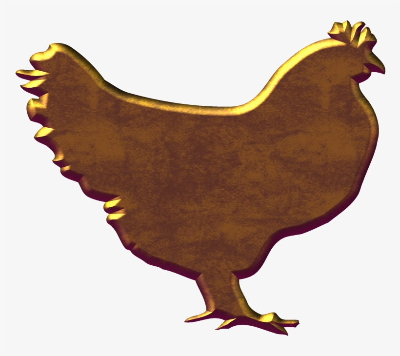 Golden Style Hen Png 1024-800 - Chicken, transparent png download
