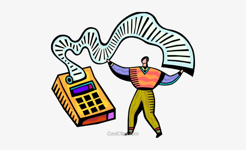 Accountant And His Calculator - Clip Art, transparent png download