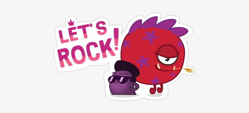 Let's Rock - Sticker, transparent png download