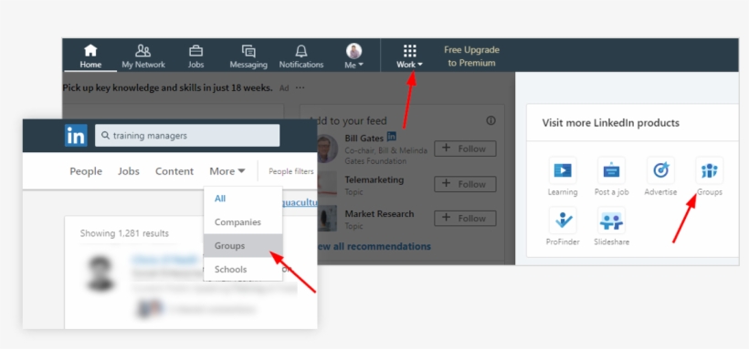 Using Linkedin Groups - Linkedin, transparent png download