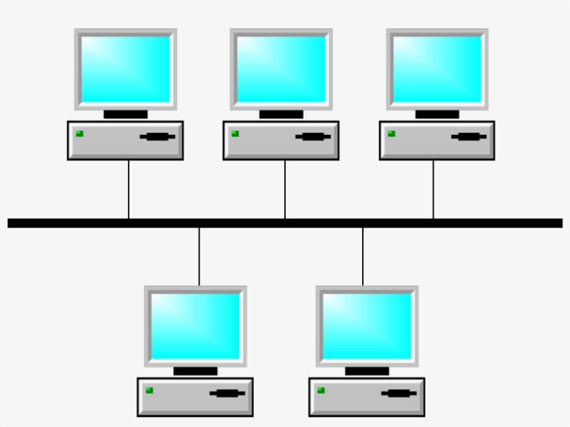 Bus Network Topology - Bus Network Topology Png, transparent png download