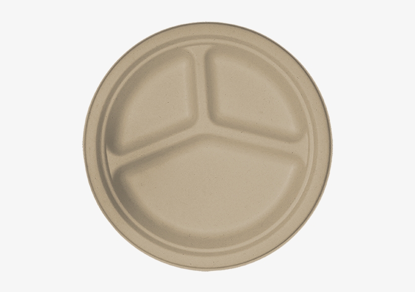 9" Fiber Round Plate - Plate, transparent png download