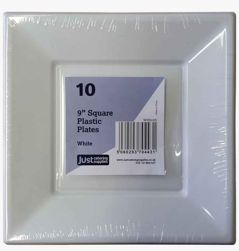 240 X - 10 X 9" Large White Square Plastic Plates, transparent png download