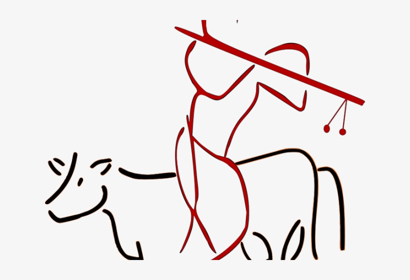 Krishna Clipart Cow Clipart - Janmashtami Clip Art, transparent png download