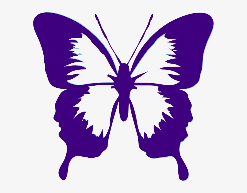 Butterfly Clip Art Butterfly Clip Art Butterflies ~ - Violet Butterfly Clip Art, transparent png download