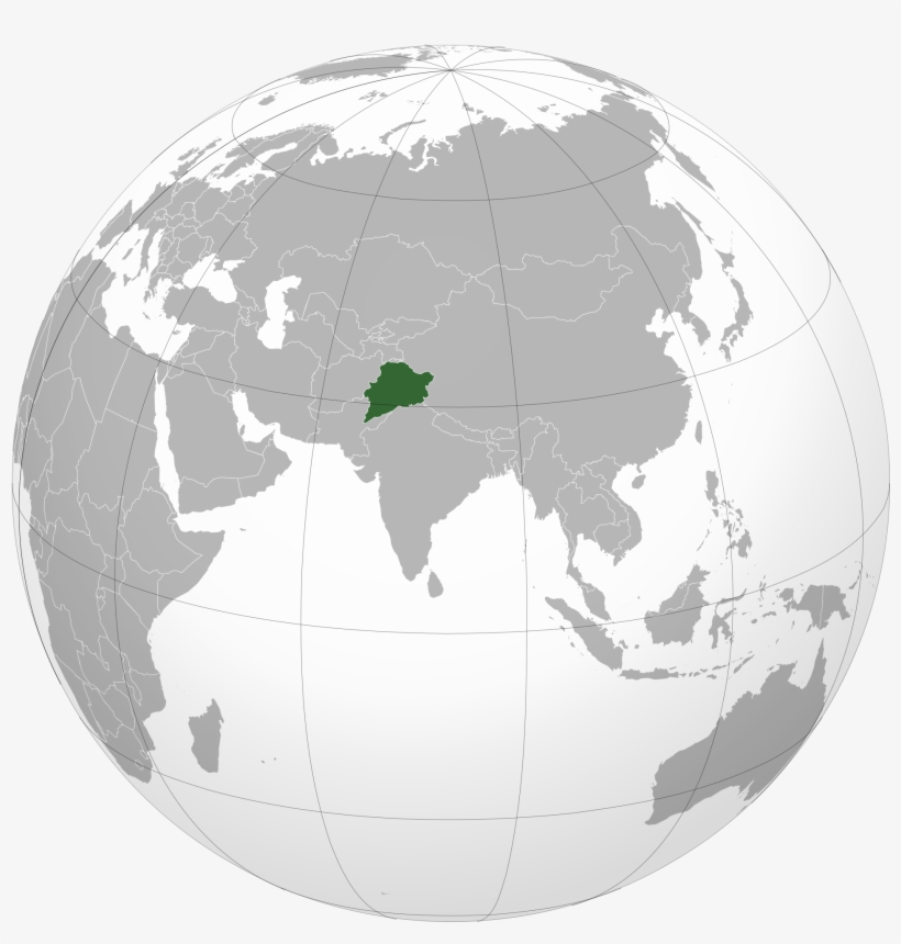 Open - Pakistan Map On Globe, transparent png download
